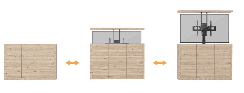 Soporte de suelo motorizado TV 37"-65 EQUIP
