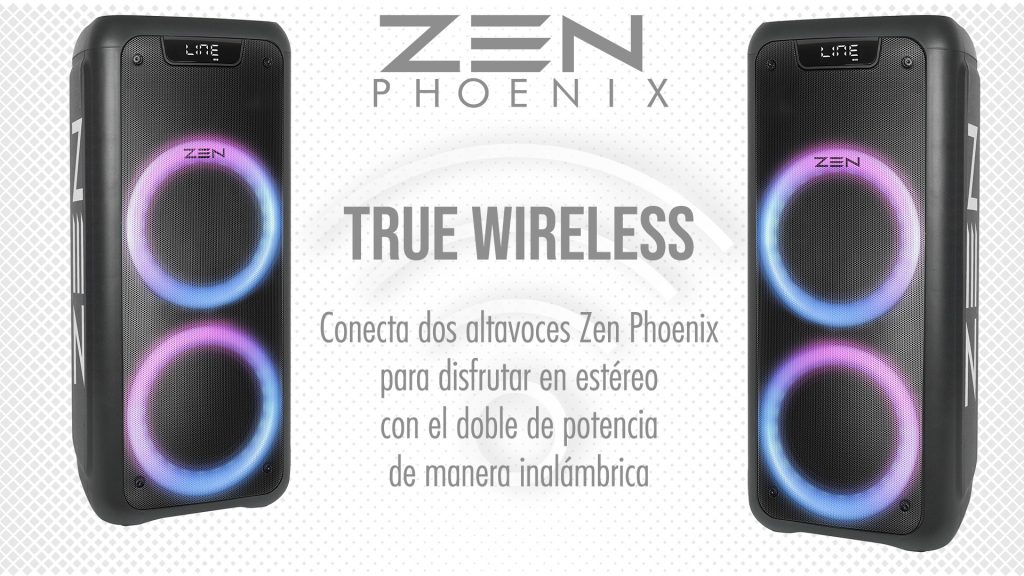 Altavoz Bluetooth 250W con microfono inalambrico ZEN Phoenix