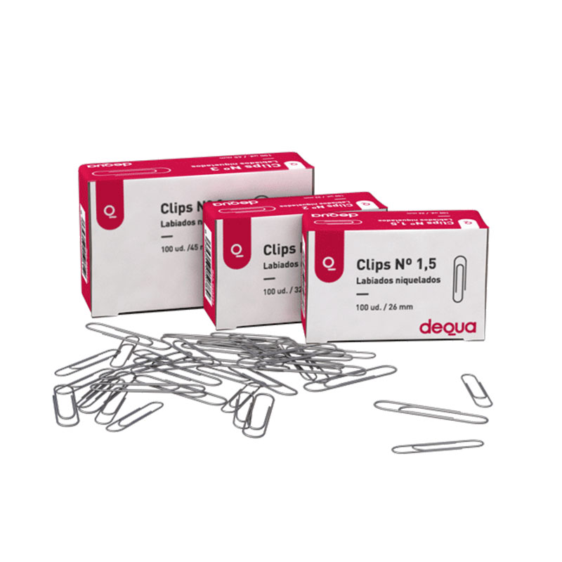 DEQUA Caja Clips varios tamaños