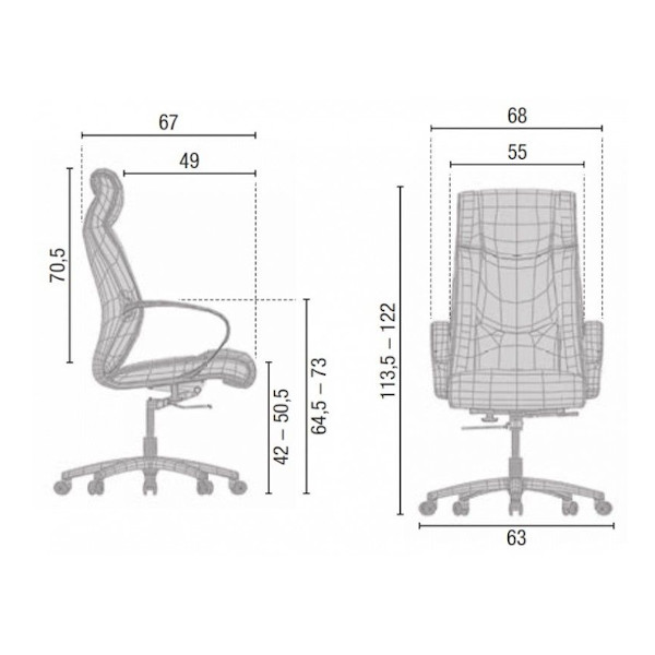 SILLÓN DIRECCIÓN ROA NEGRO POLIPIEL