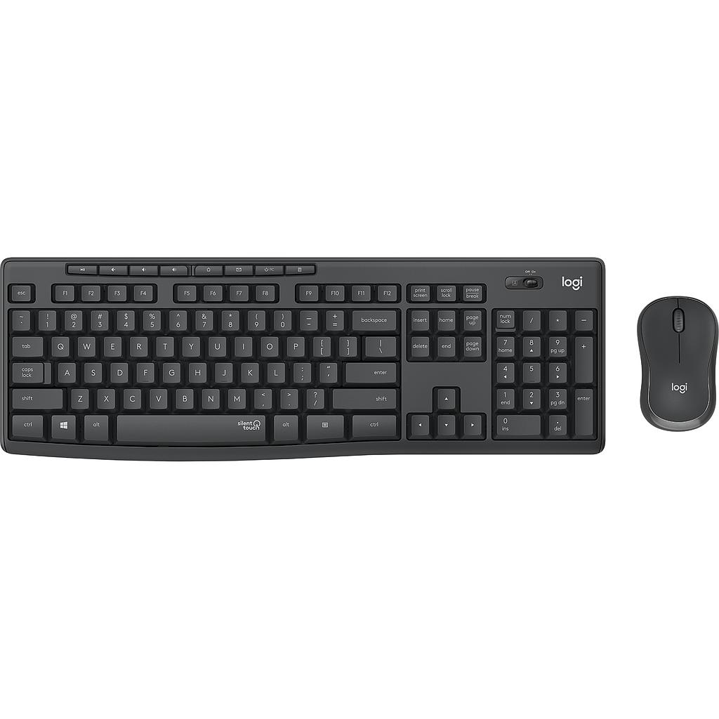 Teclado y ratón inalámbrico Logitech MK295 Negro silencioso