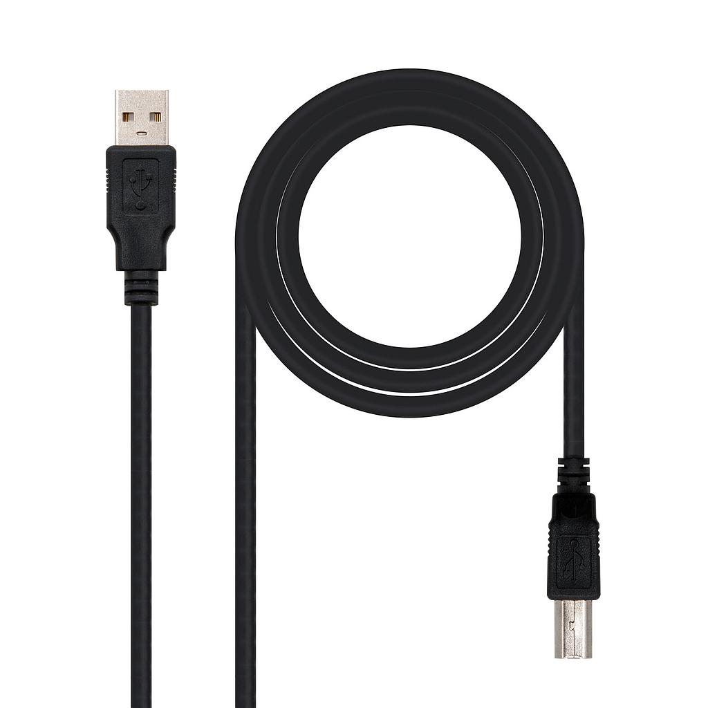 Cable impresora USB 2.0 Tipo A - B 1.8 M Negro