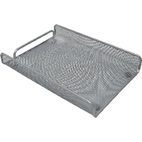 Bandeja sobremesa Mesh 245x350x40mm.(no apilable) Malla metalica Plata 317384-