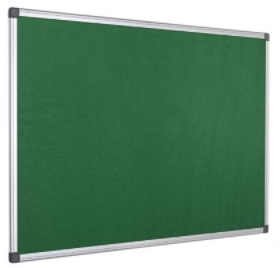 PERGAMY Tablero corcho Tapizado marco aluminio 60X90 Verde FA0344170-PE01