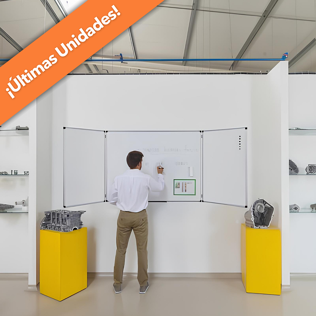 Pizarra blanca Triptica Vitrificada 90X60cm(cerrada) 90x180cm(abierta) TR01030207170-PE01