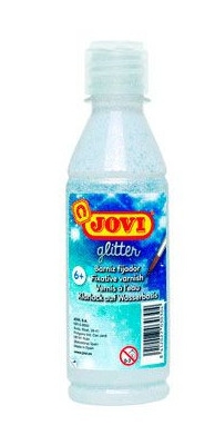 JOVI BOTELLA 250 ml BARNIZ FIJADOR CON GLITTER Ref.624G-
