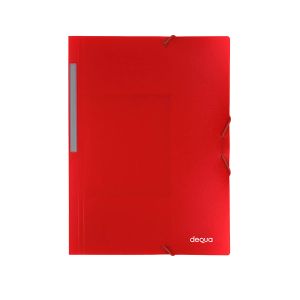 CARPETA POLIPROPILENO FOLIO 3 SOLAPAS Y GOMAS COLOR ROJO Ref. 780390 / 180893