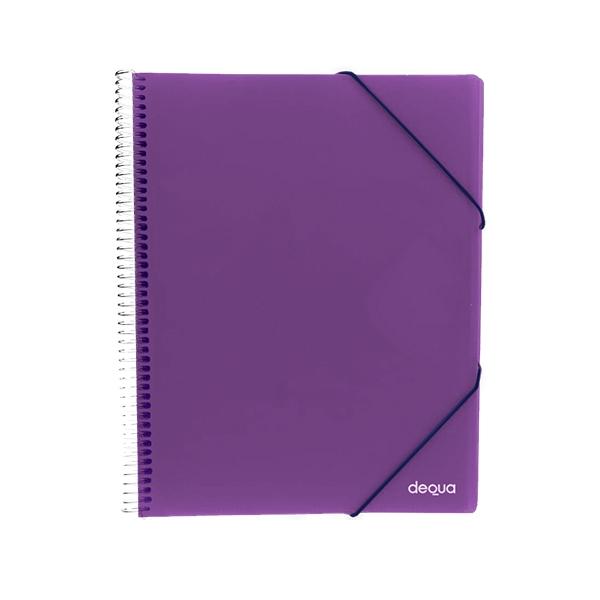 TARIFARIO DE ESPIRAL Y GOMAS A4 30 FUNDAS VIOLETA Ref. 040366