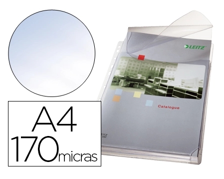 Pack de 5 FUNDAS MULTITALADRO PVC 170mic A4 CON FUELLE 20mm Y SOLAPA ESSELTE Ref. 47573003