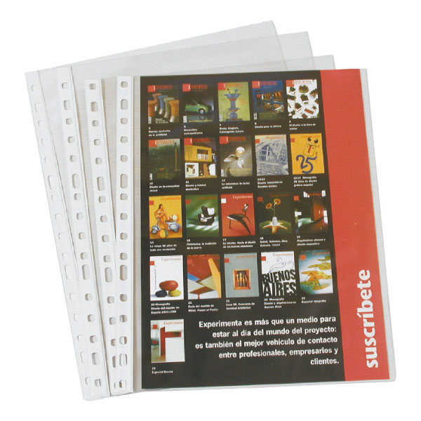 CAJA DE 50 FUNDAS 4 TALADROS A4 LOMO REFORZADO GRAFOPLAS Ref. 05580070