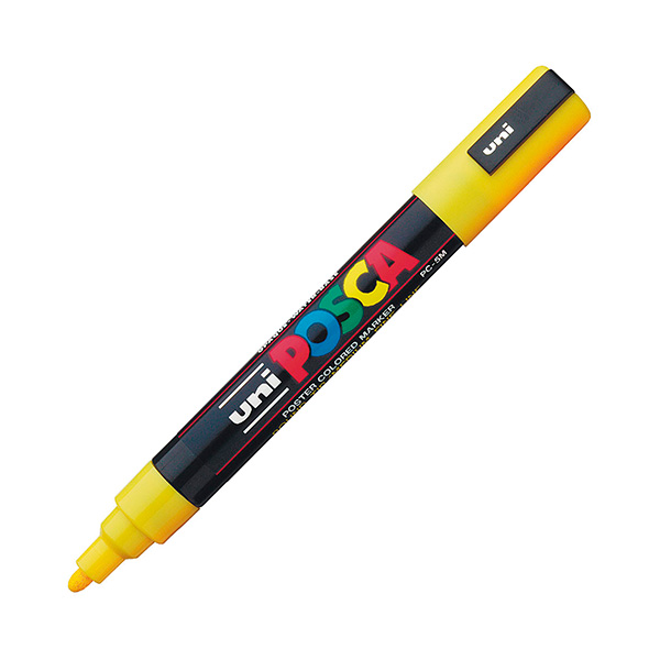 ROTULADOR UNIPOSCA PC-5M AMARILLO (2) R.286526000