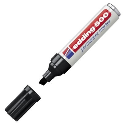 ROTULADOR PERMANENTE 2-7mm EDDING 500-01 NEGRO