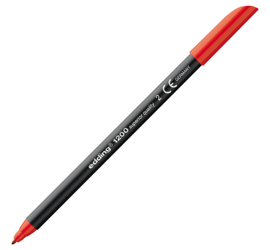 ROTULADOR PUNTA FIBRA 0,5mm EDDING 1200-02 ROJO