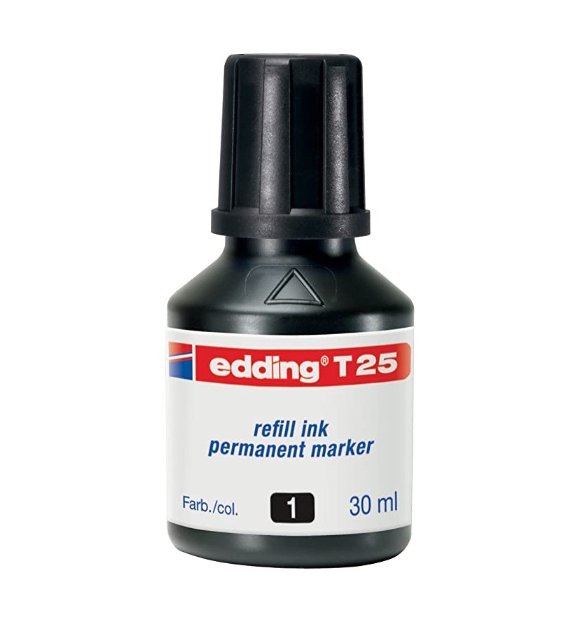 BOTE DE 30ml TINTA PERMANTENTE EDDING T25-01 NEGRO