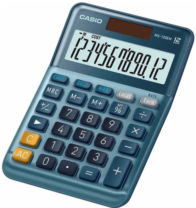 CALCULADORA SOBREMESA 12 DIGITOS CASIO MS-120