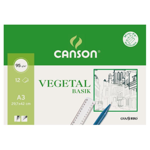 CAJA DE 250 HOJAS DE PAPEL VEGETAL A4 90gr CANSON Ref. 200406219
