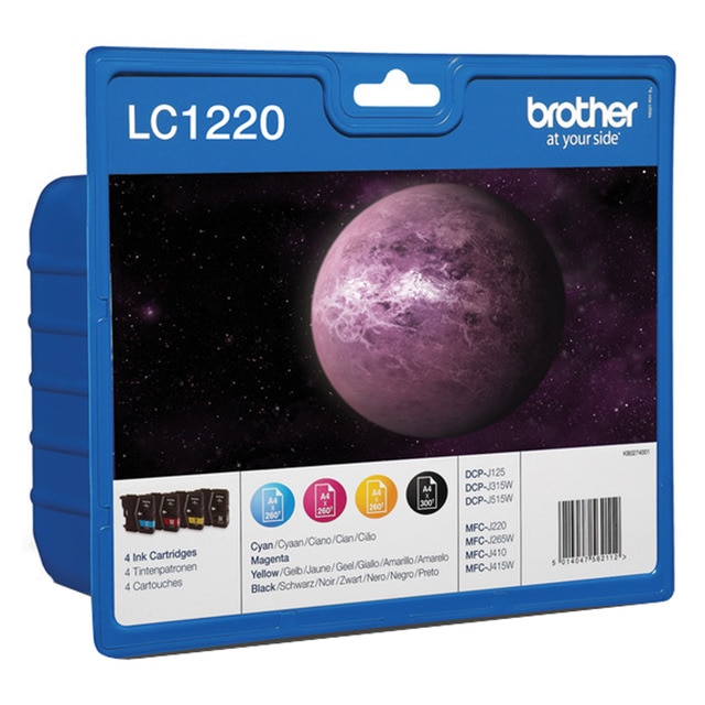 PACK 4 CARTUCHOS BROTHER LC1220VALBP