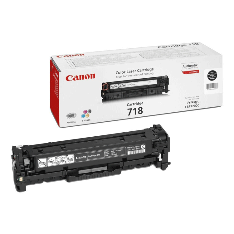 TONER CANON NEGRO 718BK Ref. 2662B002A