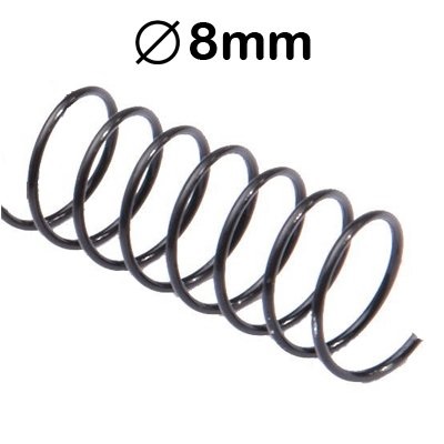 ESPIRAL ALAMBRE PASO 64 5:1 NEGRO 8mm
