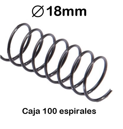 ESPIRAL ALAMBRE PASO 64 5:1 NEGRO 18mm