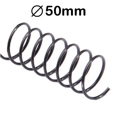 ESPIRAL ALAMBRE PASO 64 5:1 NEGRO 50mm Ref. 3034E4N50/25R
