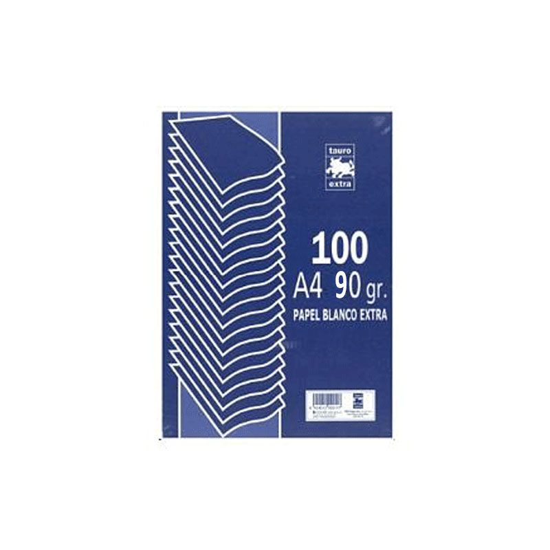 PAQUETE 100 HOJAS PAPEL A4 BLANCO LISO 90g Ref. 1025/100-A4-G