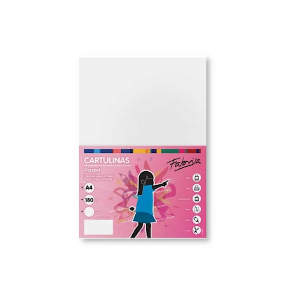PACK 50 CARTULINAS A4 180grs BLANCO FABRISA Ref. 15452