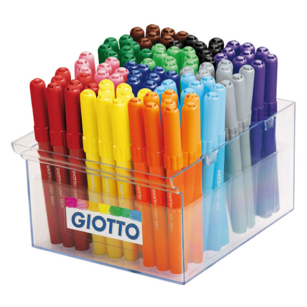 SCHOOLPACK 108 ROTULADORES COLORES SURTIDOS GIOTTO TURBO MAXI Ref. F524000