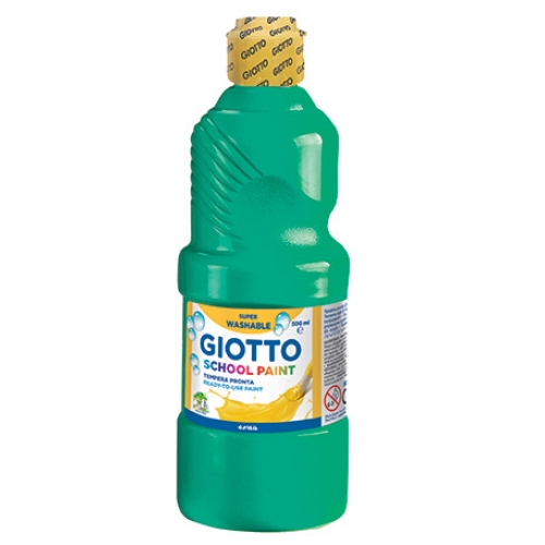 BOTELLA 500ml TEMPERA LIQUIDA GIOTTO ESCOLAR VERDE OSCURO Ref. 535312