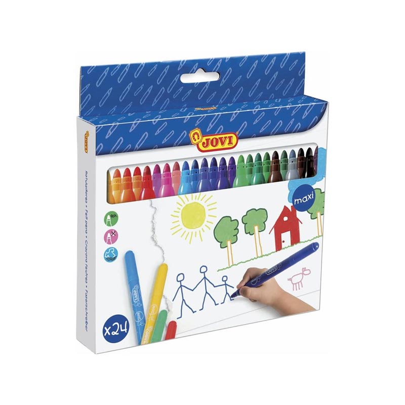 CAJA 24 ROTULADORES "MAXI" COLORES SURTIDOS JOVI Ref. 1724