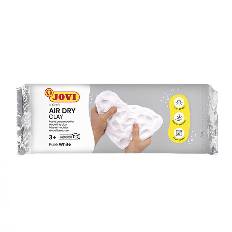 JOVI AIR DRY CLAY PASTILLA DE PASTA PARA MODELAR 1000GR BLANCA R.86