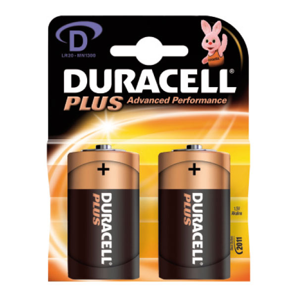 PACK de 2 PILAS DURACELL PLUS POWER LR20 D Ref. 940281