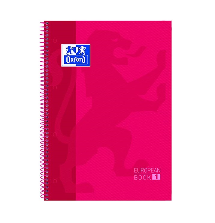 BLOC EUROPEANBOOK 1 TAPA EXTRADURA A4 + CUADRICULA 5X5 80 HOJAS COLOR ROJO OXFORD Ref. 100430198
