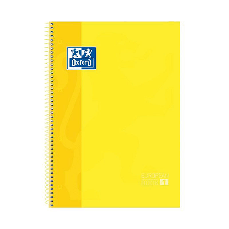 BLOC EUROPEANBOOK 1 TAPA EXTRADURA A4+ CUADRIC. 5X5 80h COLOR AMARILLO OXFORD R.100430200