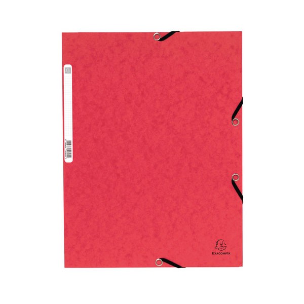CARPETA CON GOMAS Y 3 SOLAPAS A4 color rojo Ref. 55305E - 180576