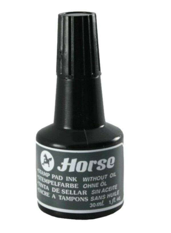 BOTE DE 30ml TINTA TAMPON NEGRO HORSE Ref. 251102