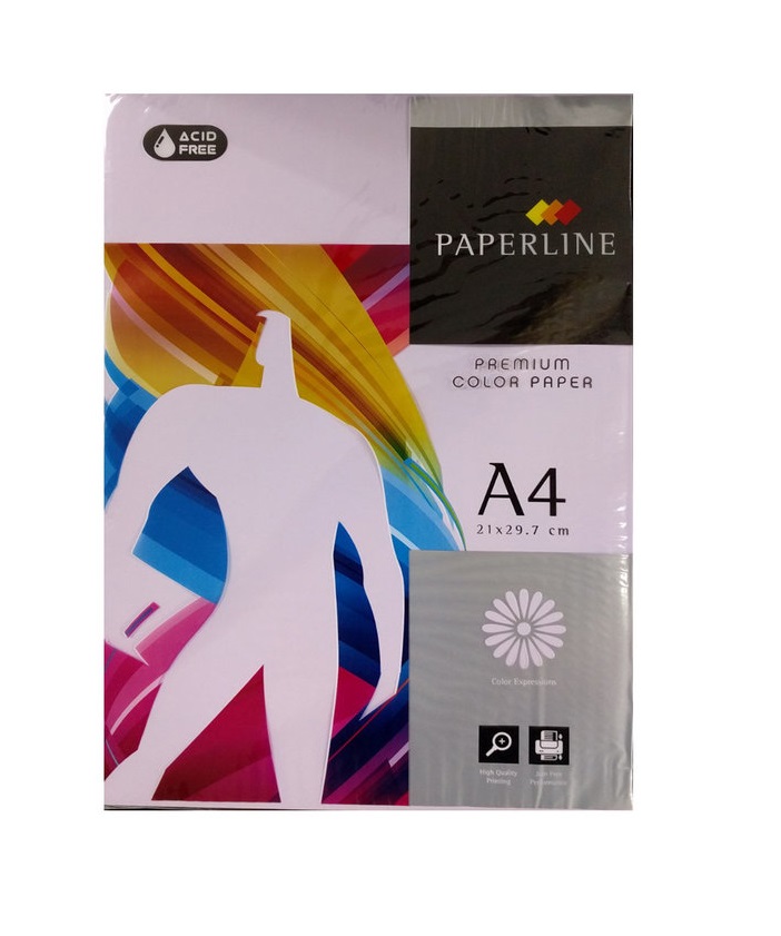 PACK 500 HOJAS PAPEL A4 80g LILA LAVANDA PAPERLINE IT185 Ref.15646