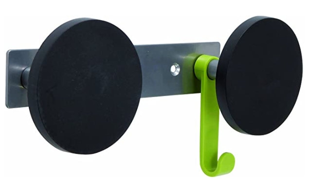 Perchero de pared de 2 ganchos negros Alba Ref. PMS2-