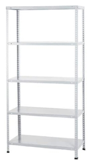 ESTANTERIA METALICA DE 5 ESTANTES 180 x 90 x 40 cm HASTA 80 KG POR ESTANTE R.300001