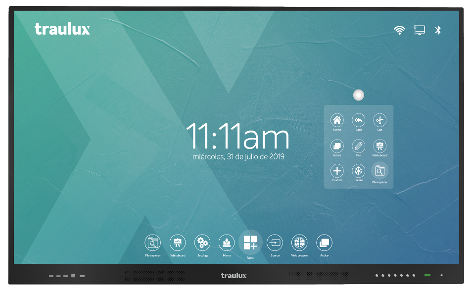 MONITOR INTERACTIVO TRAULUX 86" SERIE TLM80-2 EQUIPADO CON PC-OPS i5/8GB/SSD 256Gb/WINDOWS 11 PRO