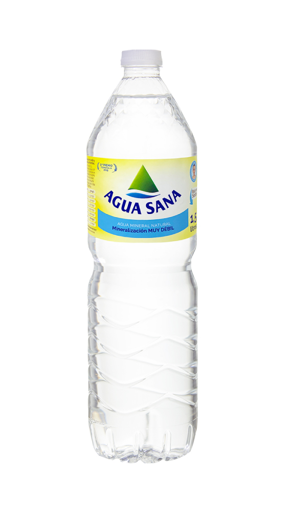 FARDO DE 6 BOTELLAS 1,5 LITROS  AGUA MINERAL NATURAL AGUA SANA