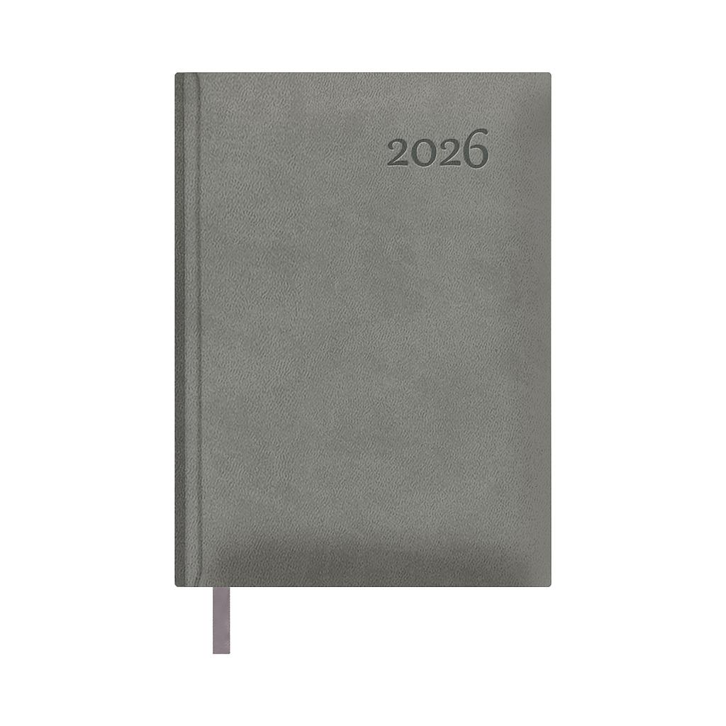 AGENDA 14X20cm D/PAGINA LAUSANA GRIS FSC Mix R.12739