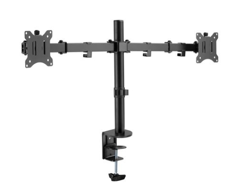 SOPORTE DE MESA CON BRAZOS ARTICULADOS PARA 2 MONITORES DE 13"-32" CROMAD Ref.CR1017..