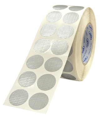 Rollo de 3000 uds DE CIRCULOS CINTA AMERICANA GRIS 30mm