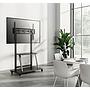 Soporte de suelo AISENS ECO con ruedas, bandeja para DVD para Monitor/TV 150Kg de 37-100, Negro