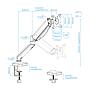 SOPORTE MESA MONITOR TOOQ 17-32" MAX 9KG