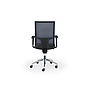 SILLA-2330-6 +RUED.BLANDA+APOY.LUMBAR+2D+ASIENT.ESPUMA50GR+TRASLA ASIENTO+GAS 24H+MALLA NEGRA ASIENTO BONDAI1 NEGRO