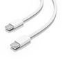 CABLE USB 2.0 3A 60W APPLE, TIPO USB-C/M-USB-C/M, BLANCO, 1.0M