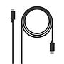 Cable Usb 2.0 3A, Tipo C Usb-C/ M - Usb-C/ M 2M Negro 10.01.2302